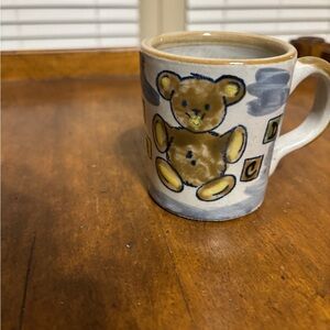 Vintage Louisville Stoneware Teddy Bear ABC Child Mug